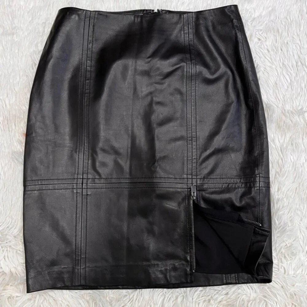 Talbots‎ luxe leather women skirt size 8P